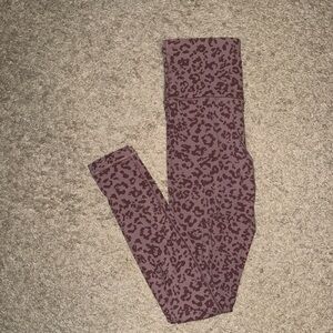 Athleta Mauve Animal Print Leggings